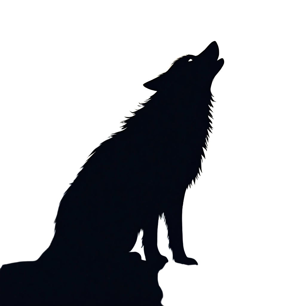 Howling Wolf Silhouette